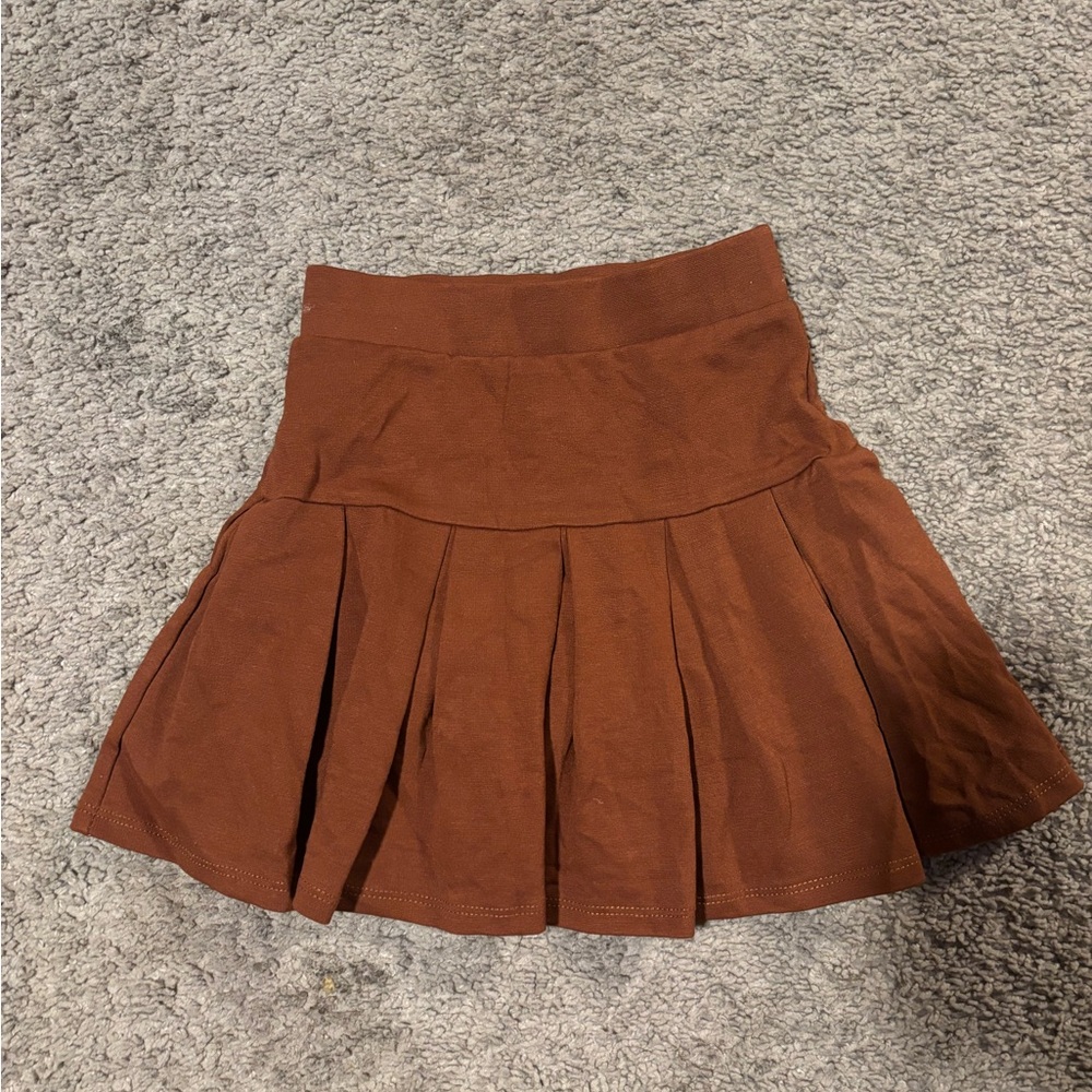 Fashion Nova Kids Brown Pleated Skirt